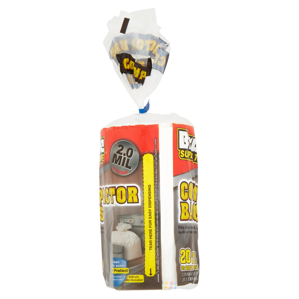 Compactor Bags, 20 Gallon, 20 Bags (Twist Tie)